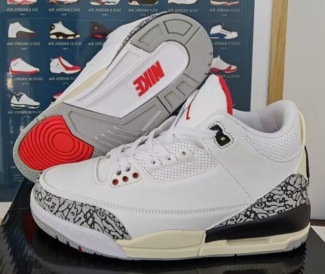 Women Air Jordan 3 White Cement Reimagined - Click Image to Close